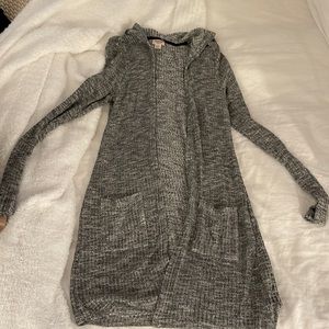 Long grey cardigan